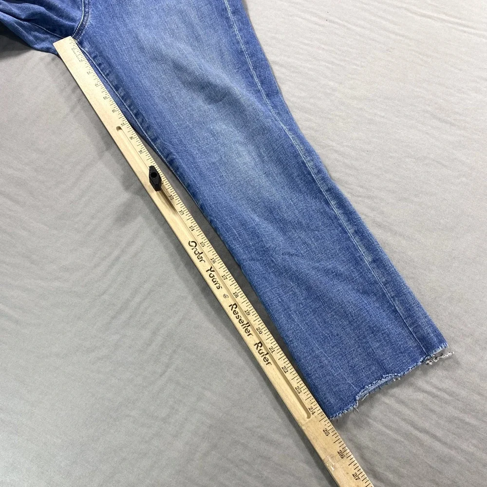 Lauren Ralph Lauren LRL Jeans Womens 12P Blue Denim Crop Straight High‎ Rise